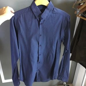 Ben Sherman original long sleeve navy white shirt